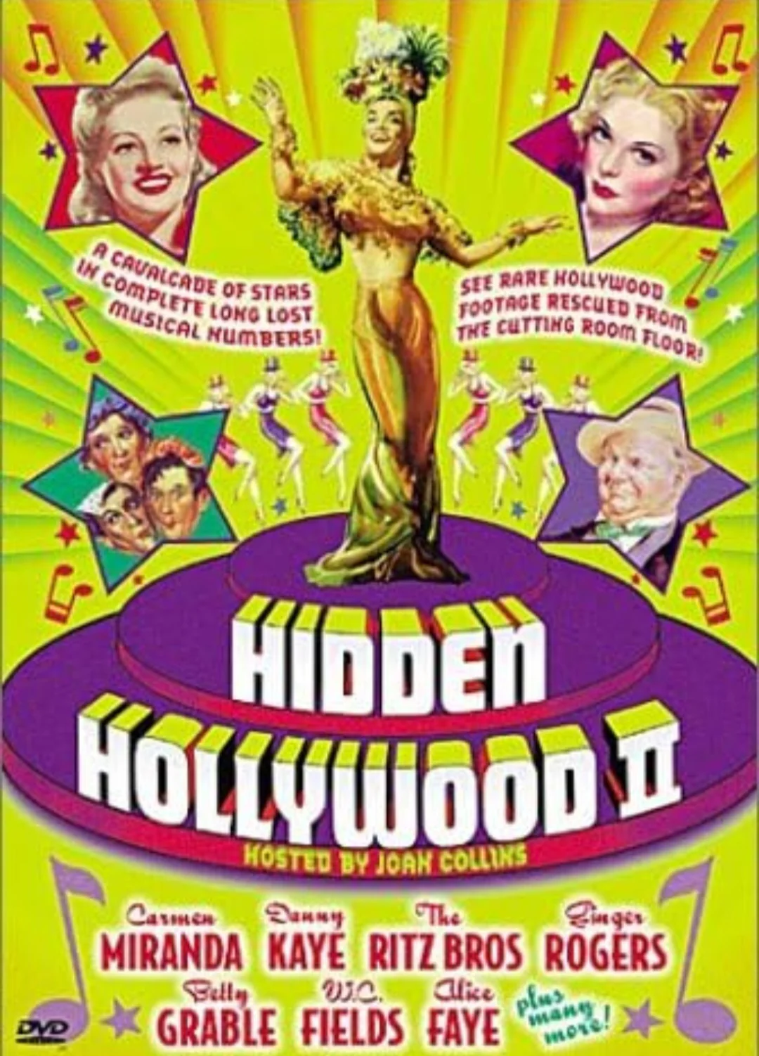 HIDDEN HOLLYWOOD II (2000) Buster Keaton, Alice Faye, Kay Francis, Martha Raye, W.C. Fields, Margaret Dumont, Phil Silvers, Betty Grable, Danny Kaye, Carmen Miranda, Ginger Rogers, The Ritz Bros