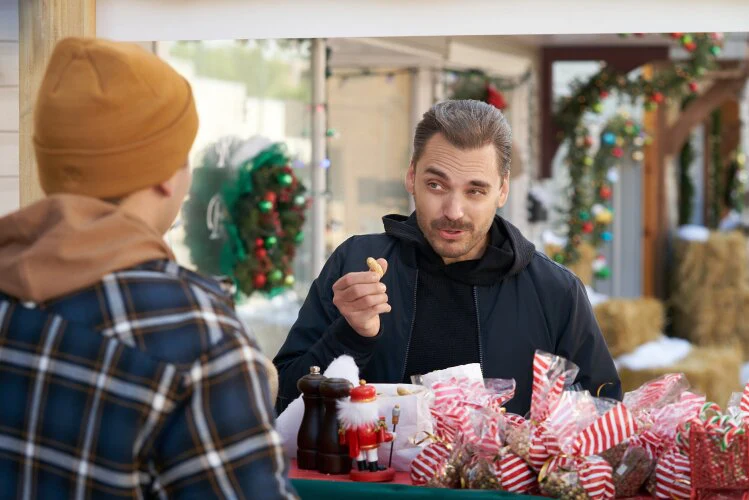 CHRISTMAS COOKIE CATASTROPHE, A (HALLMARK 11/5/17) Rachel Boston, Victor Webster, Averie Peters, Stephanie Sy, Erik Athavale, Melissa Murray-Mutch, John B. Lowe, Mariam Bernstein, Brandon McEwan, Dylan McEwan - Image 9