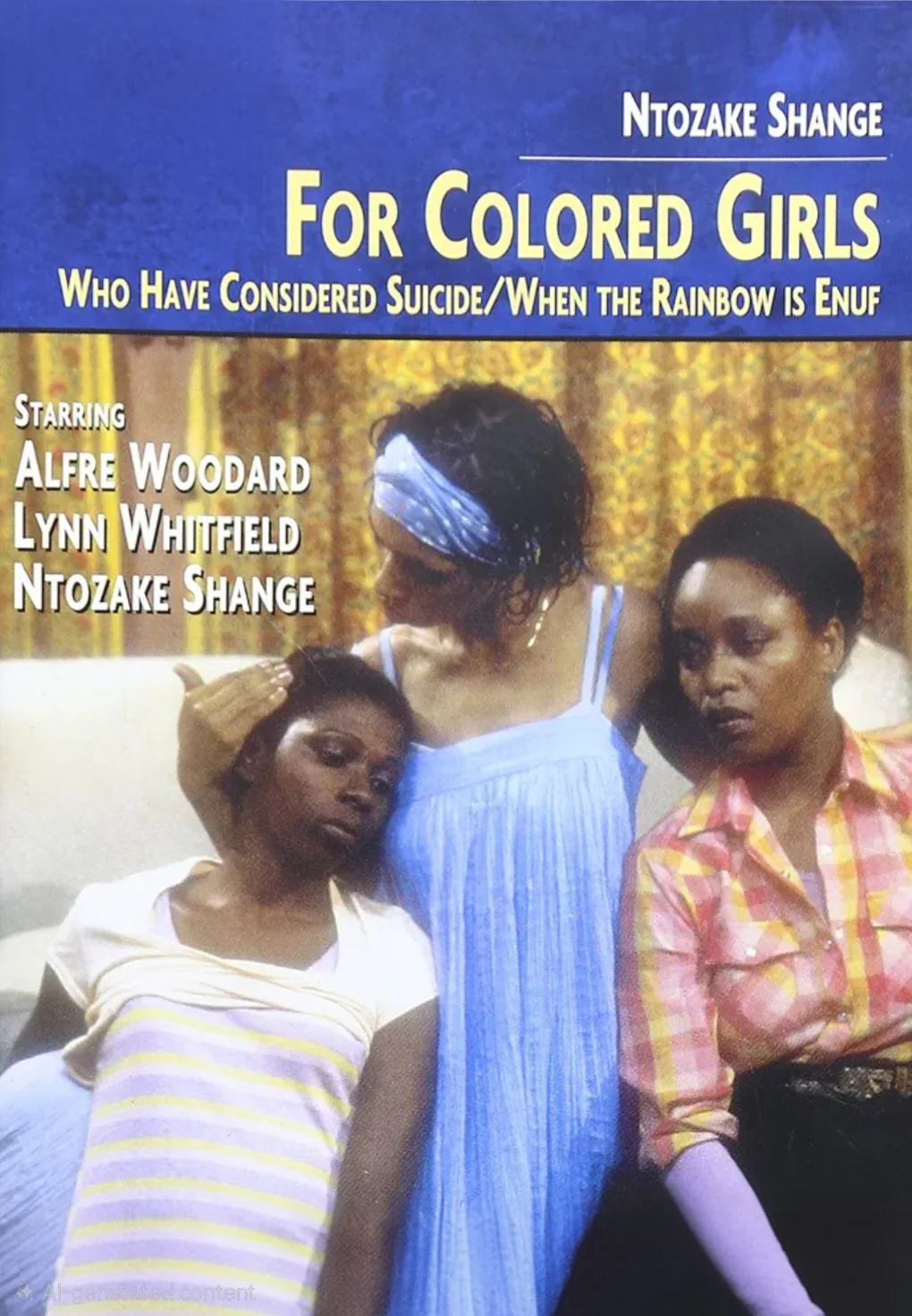FOR COLORED GIRLS WHO HAVE CONSIDERED SUICIDE / WHEN THE RAINBOW IS ENUF (PBS 4/14/82) RARE!!! HARD TO FIND!!! Alfre Woodward, Lynn Whitfield, Patti LaBelle, Carol Maillard, Ntozake Shange, Sarita Allen, Trazana Beverley