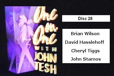 ONE ON ONE WITH JOHN TESH - DISC 28 (1991-92 NBC Daytime) (Brian Wilson, David Hasslehoff, Cheryl Tiggs, John Stamos)